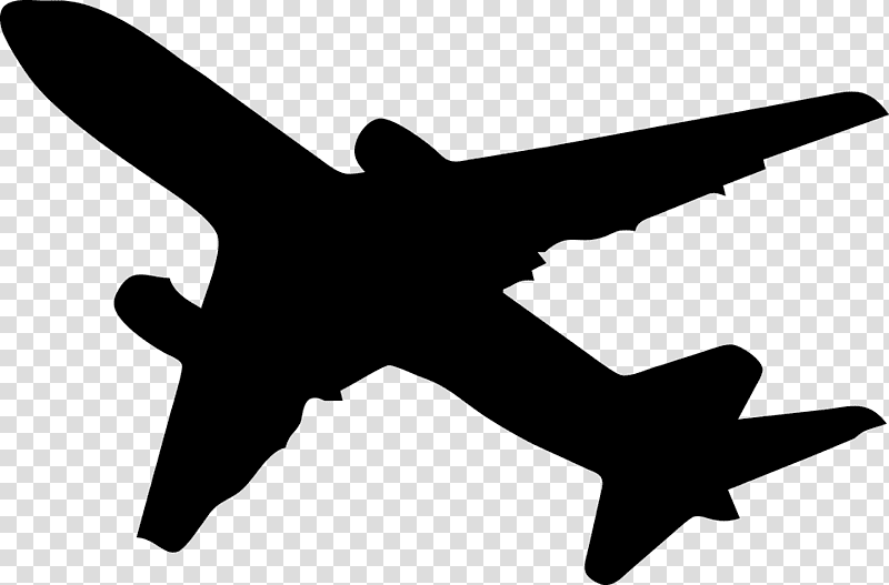 Airplane Silhouette, Aircraft, Jet Aircraft, Aviation, Airliner, Drawing, Air Travel transparent background PNG clipart