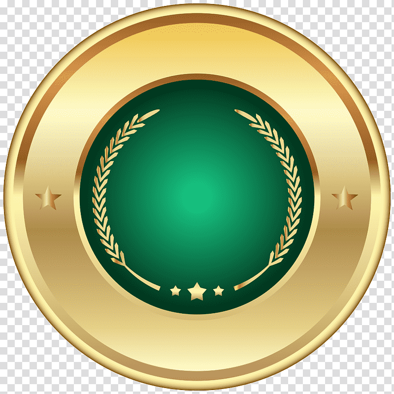 badge gold award logo badge green, Seal Brown transparent background PNG clipart