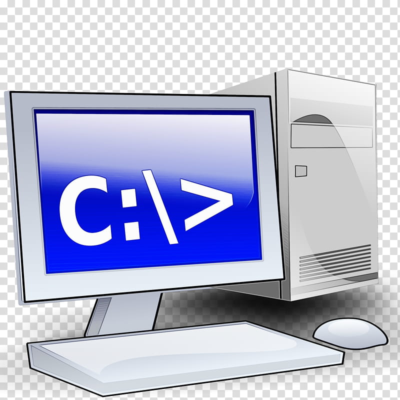 Computer icon, Watercolor, Paint, Wet Ink, Output Device, Personal Computer, Desktop Computer, Screen transparent background PNG clipart