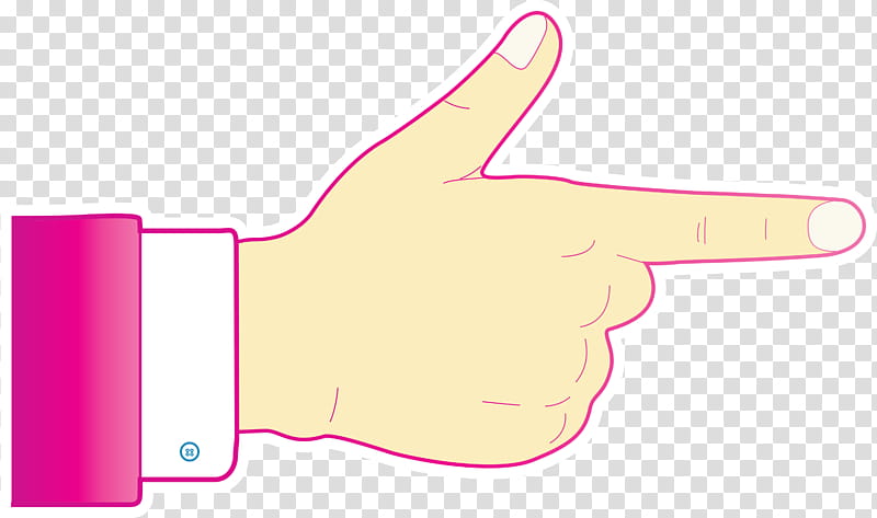 Finger Arrow, Pink, Hand, Thumb, Line, Gesture, Magenta, Glove transparent background PNG clipart