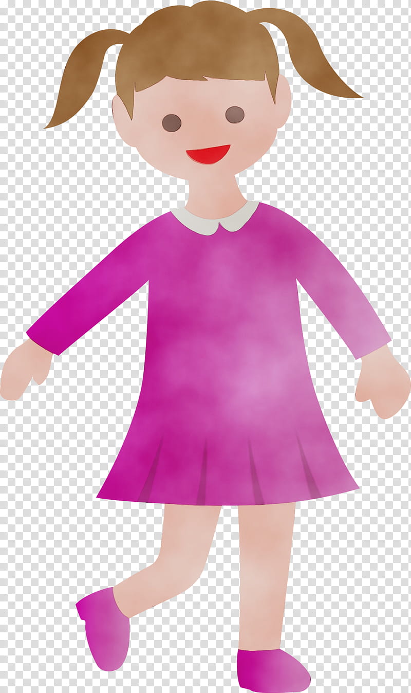 cartoon clothing character doll h&m, Girl, Little Girl, Watercolor, Paint, Wet Ink, Cartoon, Hm transparent background PNG clipart