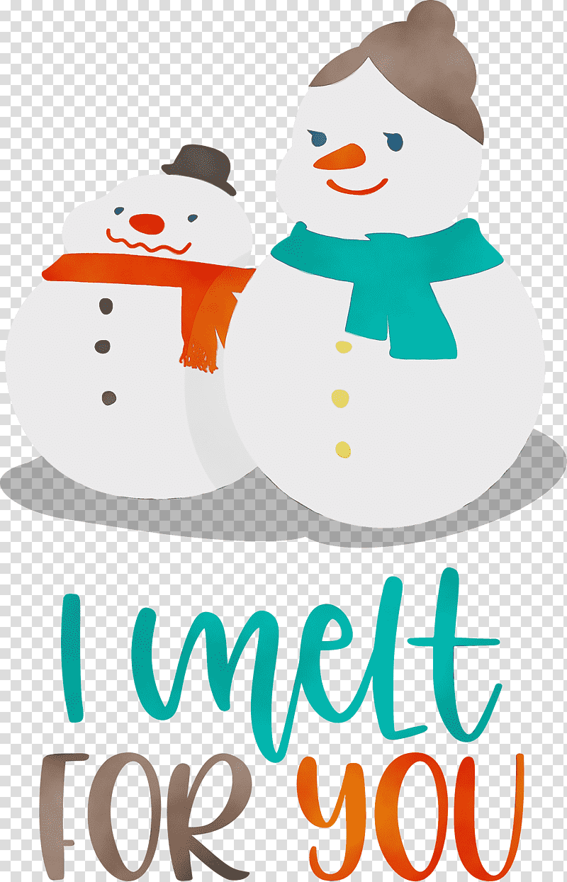 Snowman, I Melt For You, Winter
, Watercolor, Paint, Wet Ink, Drawing transparent background PNG clipart