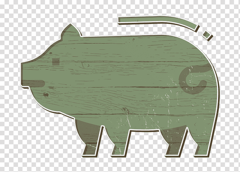 Farm icon Pig icon, Green, Live, Science, Biology transparent background PNG clipart