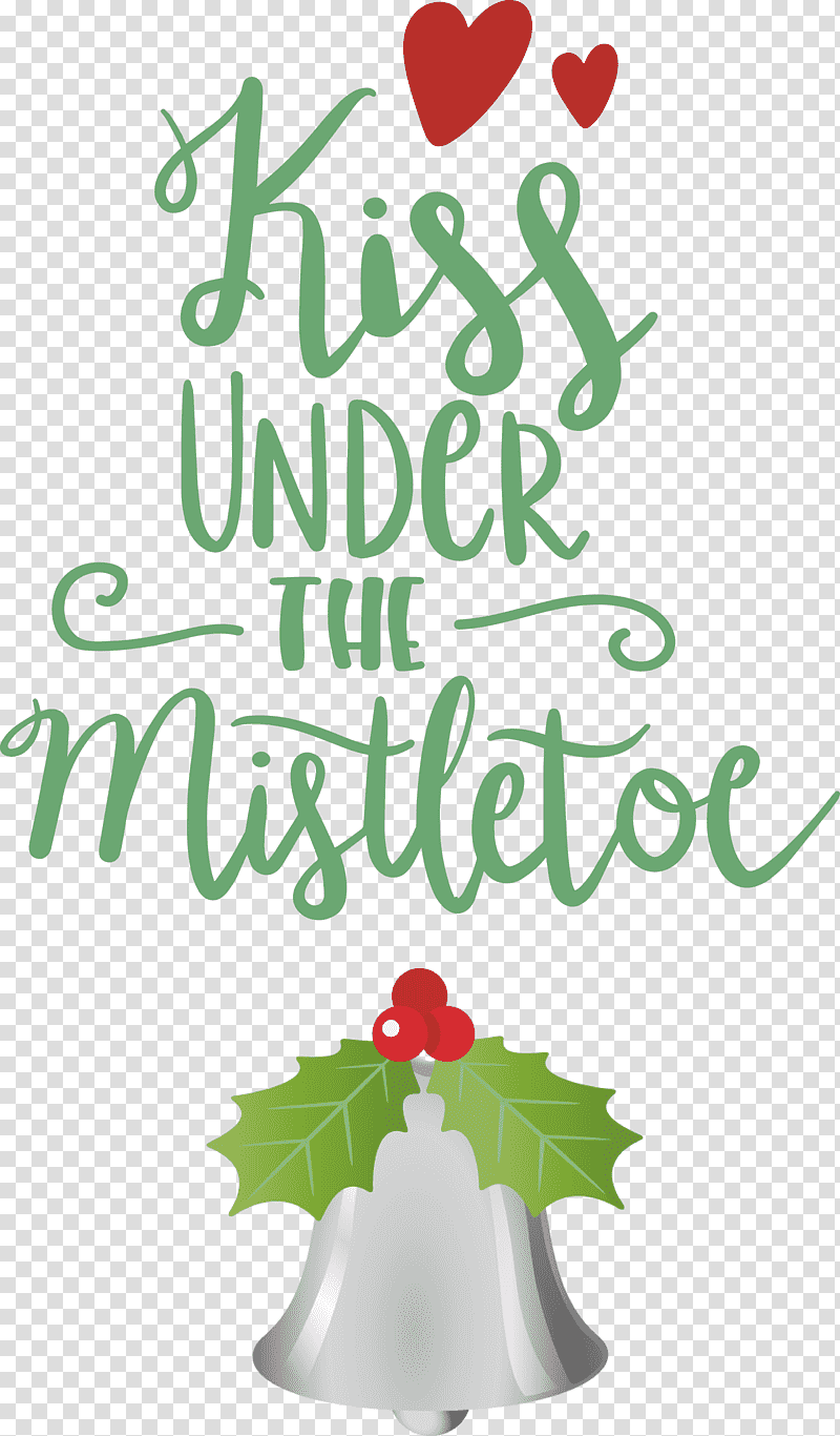 Kiss Under the Mistletoe Mistletoe, Logo, Floral Design, Leaf, Christmas Day, Christmas Ornament M, Green transparent background PNG clipart