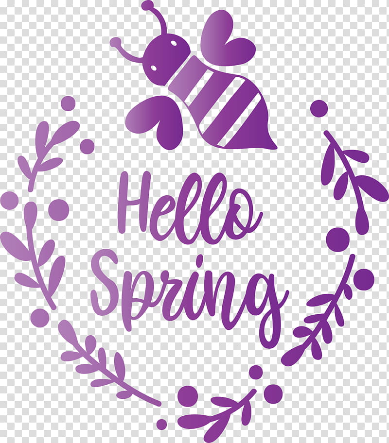 hello spring spring, Spring
, Violet, Purple, Text, Magenta, Logo, Calligraphy transparent background PNG clipart