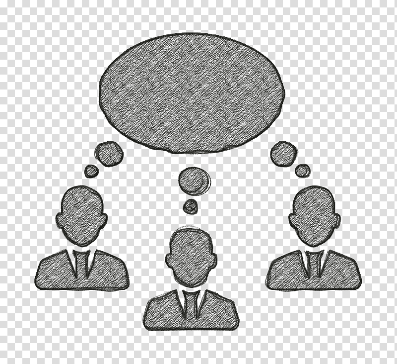 Workers icon Conversation icon Businessmen communication icon, Black And White M, Meter, Line, Cartoon, Biology, Science transparent background PNG clipart