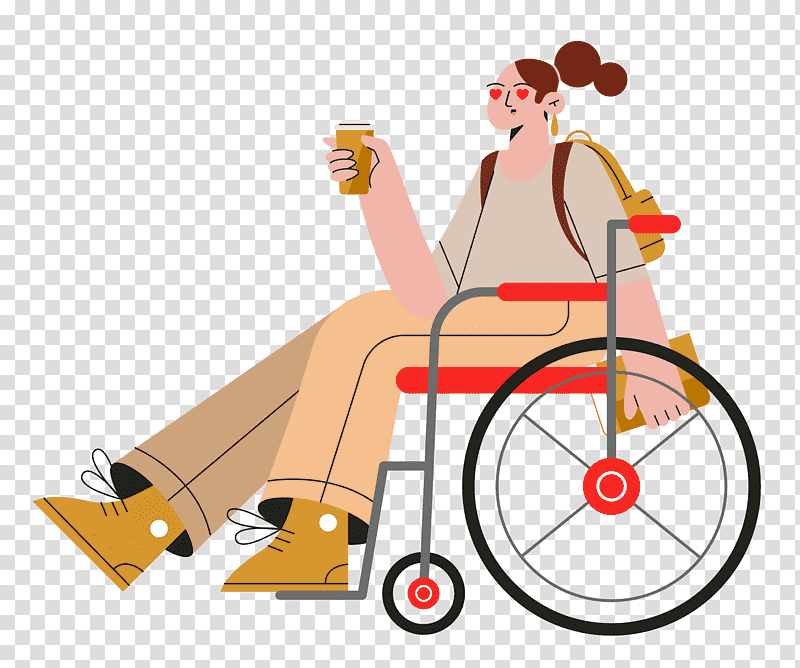 sitting on wheelchair wheelchair sitting, Cartoon, Sports Equipment, Behavior, Human transparent background PNG clipart