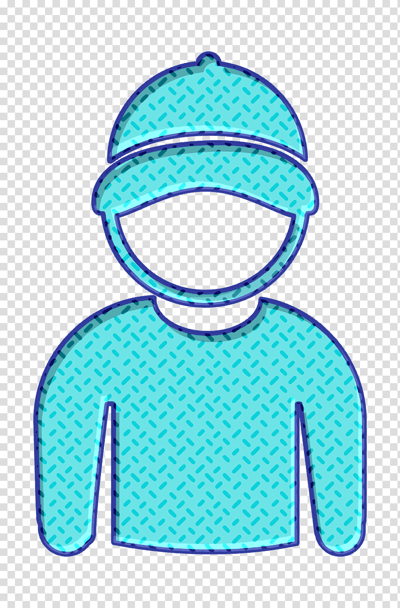 Humans 3 icon Dude icon, Clothing, Green, Hat, Costume, Turquoise, Microsoft Azure transparent background PNG clipart