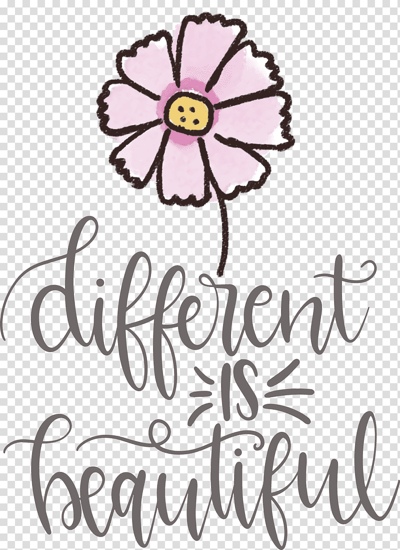Different Is Beautiful Womens Day, Floral Design, Cut Flowers, Petal, Meter, Creativity, Line transparent background PNG clipart