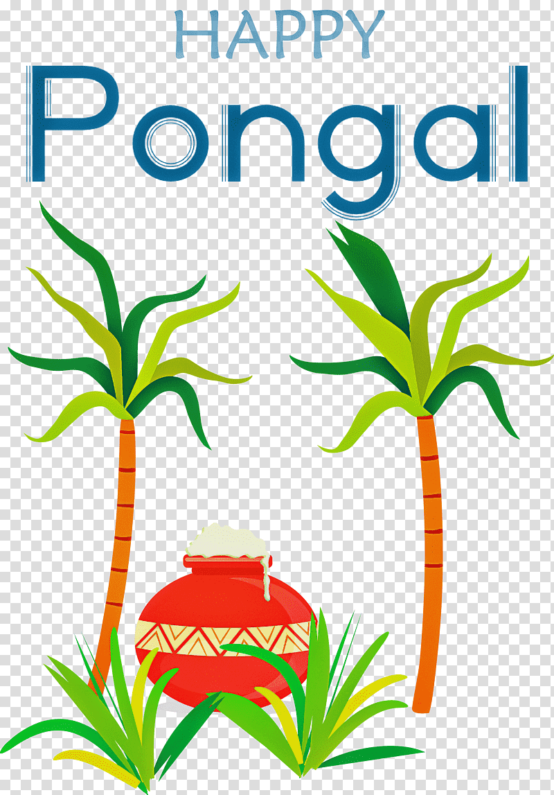 Happy Pongal Pongal, Palm Trees, Flower, Plant Stem, Leaf, Text, Mtree transparent background PNG clipart