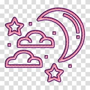 Half moon icon (Symbol png) pink