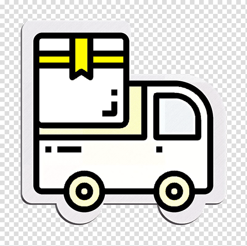 Van icon Logistic icon, Transport, Line, Vehicle, Coloring Book, Truck Driver, Line Art, Car transparent background PNG clipart