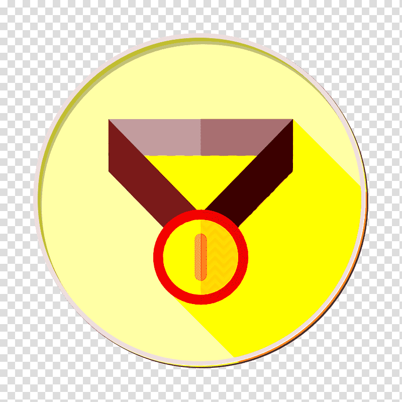Gold medal icon Prize icon Gym and fitness icon, Logo, Emblem, Circle, Yellow, Meter, Analytic Trigonometry And Conic Sections transparent background PNG clipart