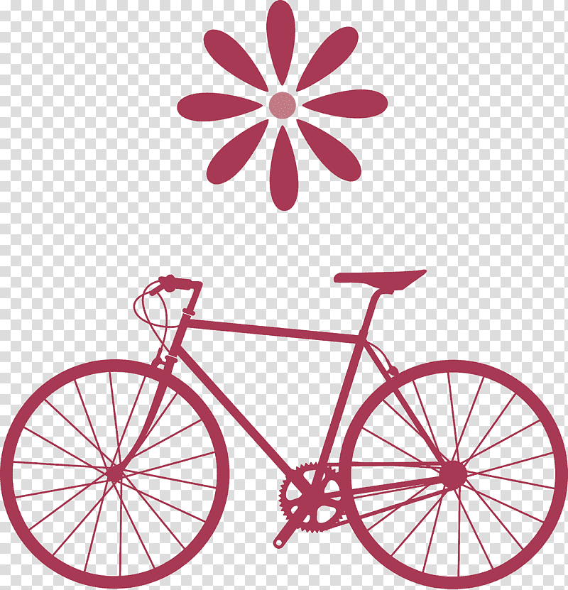 bike bicycle, Flower, Cricut, Floral Design, Royaltyfree transparent background PNG clipart