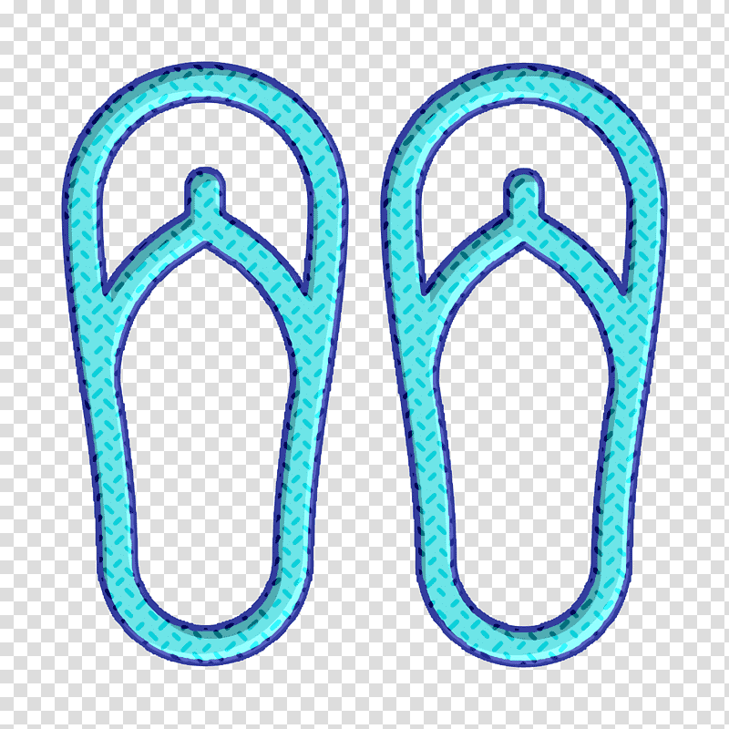 Slipper icon Flip flops icon Summer Clothing icon, Symbol, Aqua M, Shoe, Line, Chemical Symbol, Meter transparent background PNG clipart