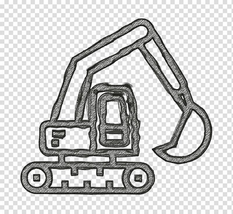 Excavator icon Industry icon Work icon, Enterprise, Construction, Demolition, Earthworks, Heavy Equipment, Service transparent background PNG clipart