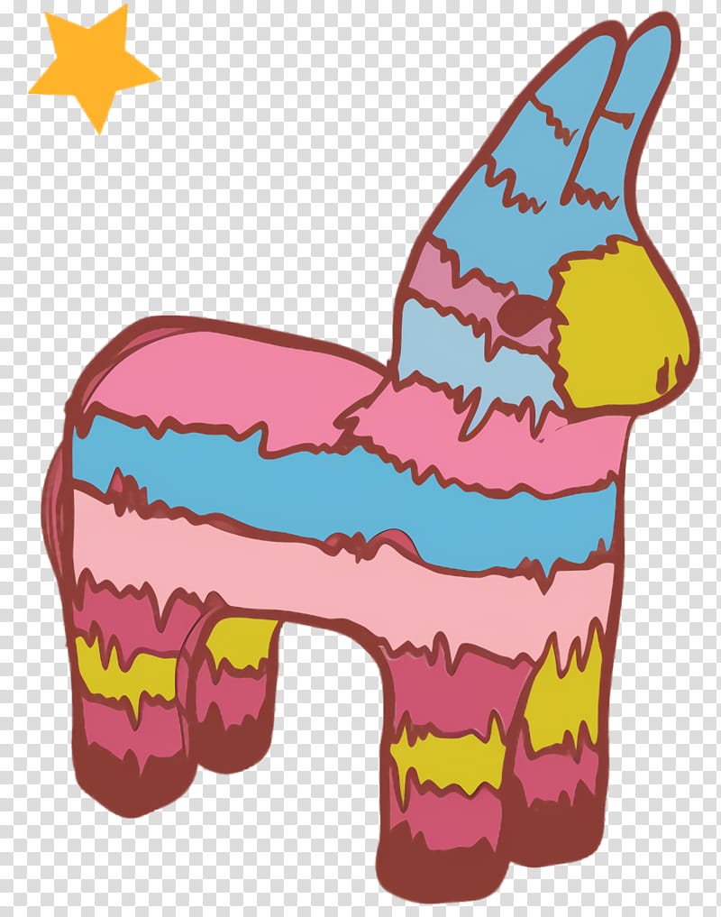 Donkey, Drawing, Unique Party 6626 Mexican Donkey Pinata, Boohoo, Pink, Furniture transparent background PNG clipart
