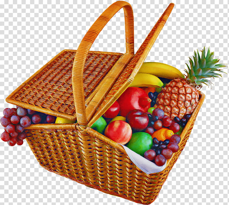 basket wicker picnic basket food group hamper, Gift Basket, Superfood, Home Accessories, Mishloach Manot, Present, Natural Foods, Fruit transparent background PNG clipart