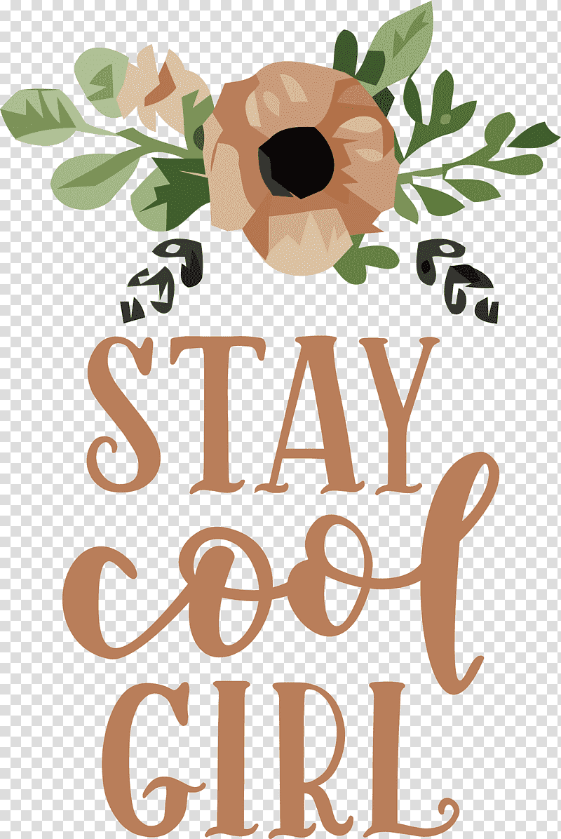 Stay Cool Girl Fashion Girl, Floral Design, Flower, Logo, Fruit, Tree, Meter transparent background PNG clipart
