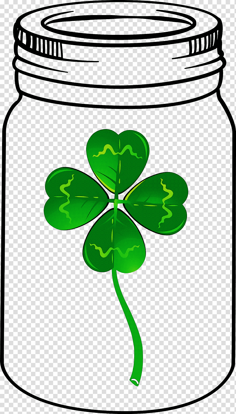 St Patricks Day Mason Jar, Leaf, Shamrock, Green, Meter, Tree, Flower transparent background PNG clipart