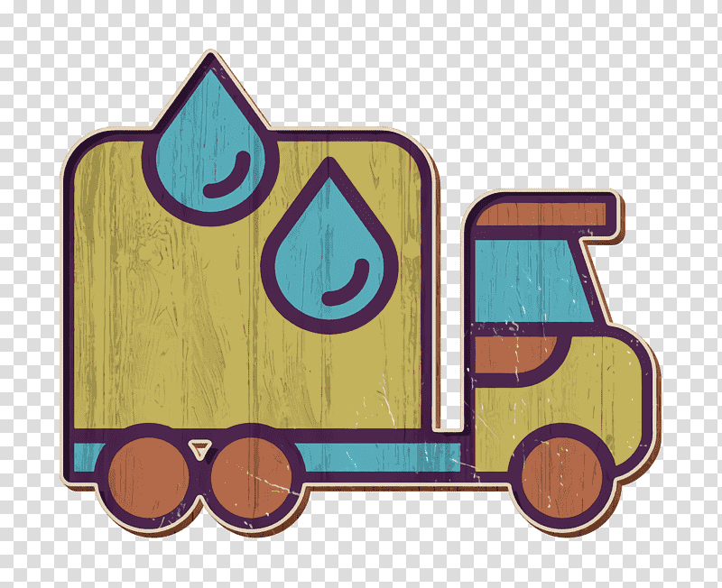 Delivery truck icon Water icon Shipping and delivery icon, Cartoon, Yellow, Line, Text, Mathematics, Geometry transparent background PNG clipart