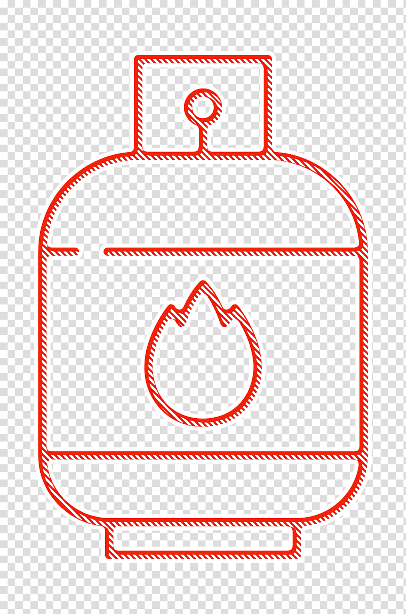 BBQ Line Craft icon Fire icon Gas icon, Gas Cylinder, Liquefied Petroleum Gas, Fuel Container, Natural Gas, Bottle, Jerrycan transparent background PNG clipart