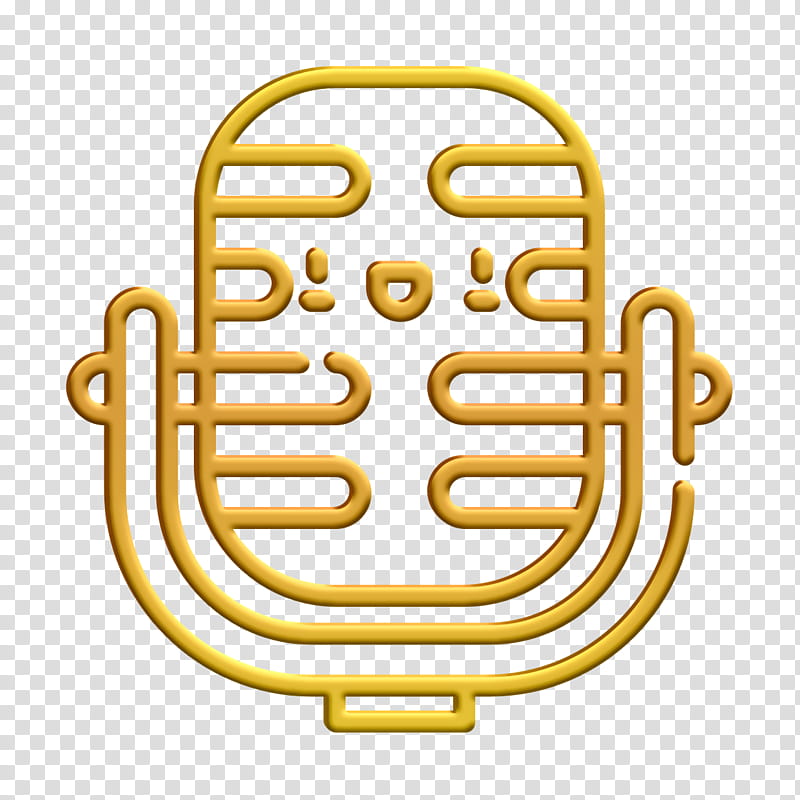 Sound icon Microphone icon Music Festival icon, Yellow, Line, Meter transparent background PNG clipart