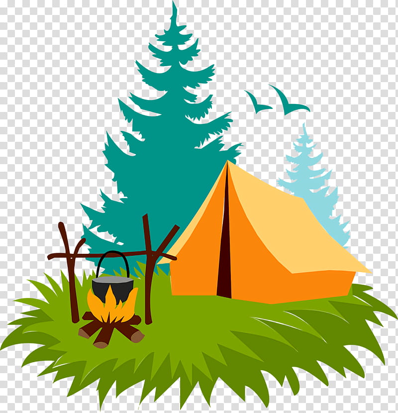 Christmas tree, Camping, Tent, Animation, Cartoon, 81coffee transparent ...