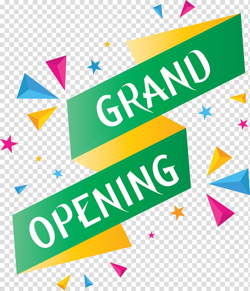 Grand Opening, Logo, Yellow, Line, Point, Paper, M, Meter transparent background PNG clipart