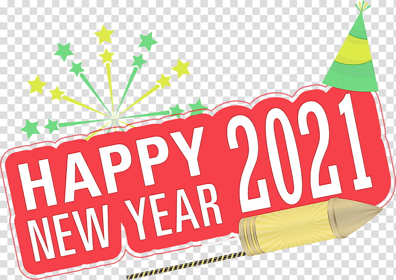 New Year, 2021 Happy New Year, Watercolor, Paint, Wet Ink, Logo, New Years Resolution, Meter transparent background PNG clipart