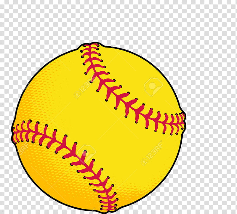 yellow ball baseball team sport ball game, Sports Equipment, Softball transparent background PNG clipart