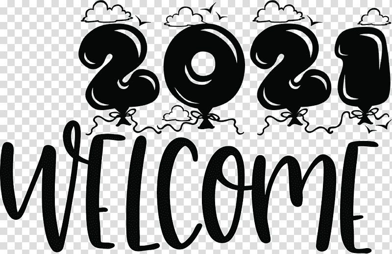 2021 Welcome Welcome 2021 New Year 2021 Happy New Year, Logo, Calligraphy, Meter, Number transparent background PNG clipart