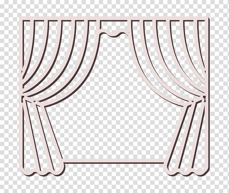 cinema icon Scene icon Stage icon, Textile, Furniture, Line, Meter, Bathroom, Table transparent background PNG clipart