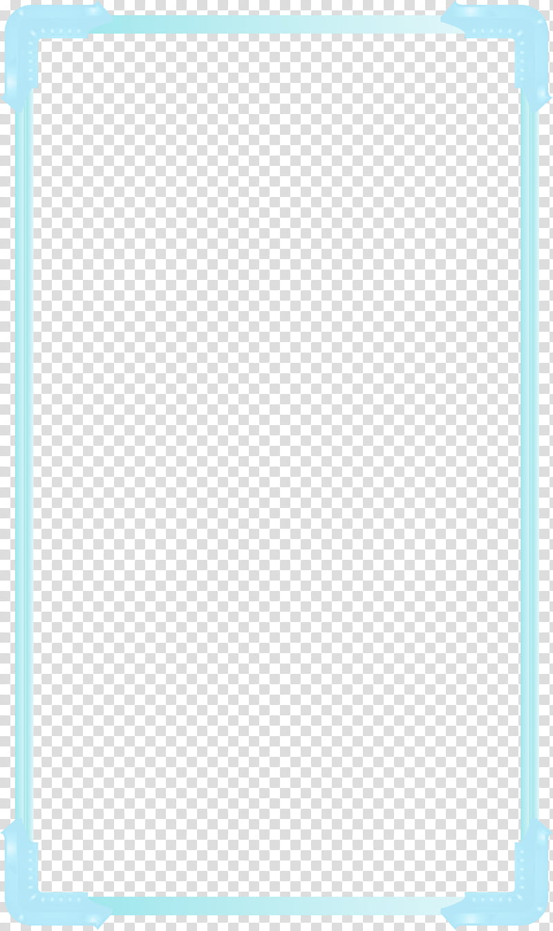 blue turquoise aqua rectangle, Corner Frame, Watercolor, Paint, Wet Ink transparent background PNG clipart