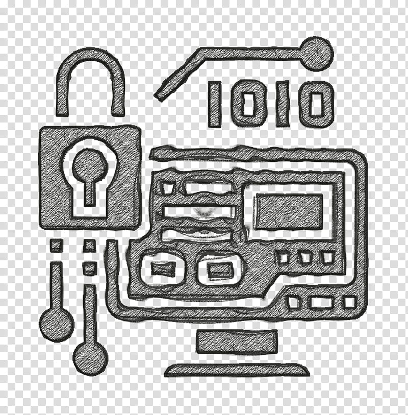 Computer Technology icon Algorithm icon Digital icon, Padlock, Line Art, Meter, Angle, Area transparent background PNG clipart