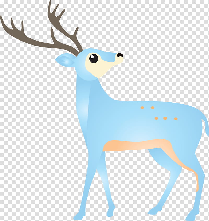 Reindeer, Watercolor Reindeer, Wildlife, Animal Figure, Antler, Elk, Tail, Fawn transparent background PNG clipart