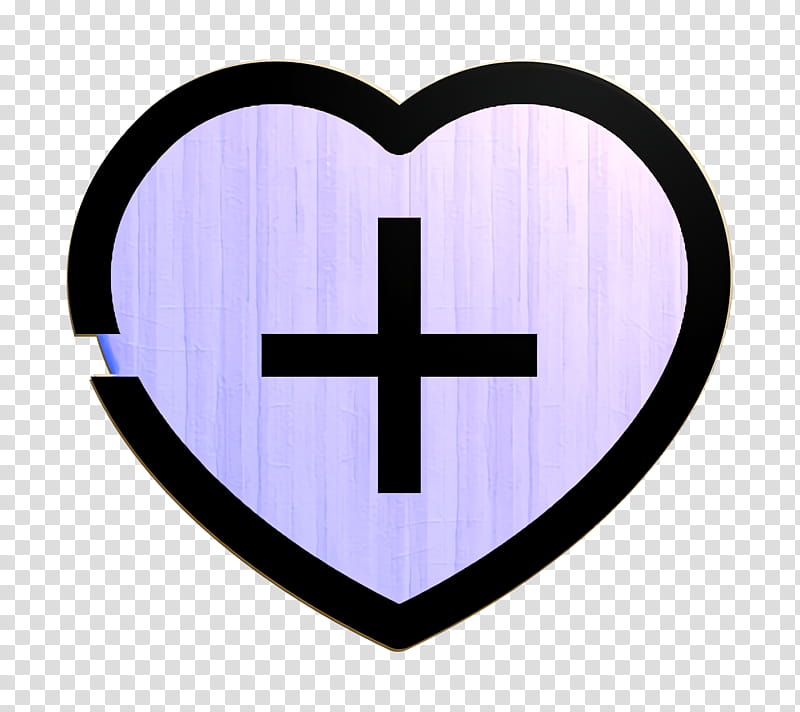 Heart icon Treatment icon Medical icon, Cross, Symbol, Line, Purple, Logo, Circle transparent background PNG clipart