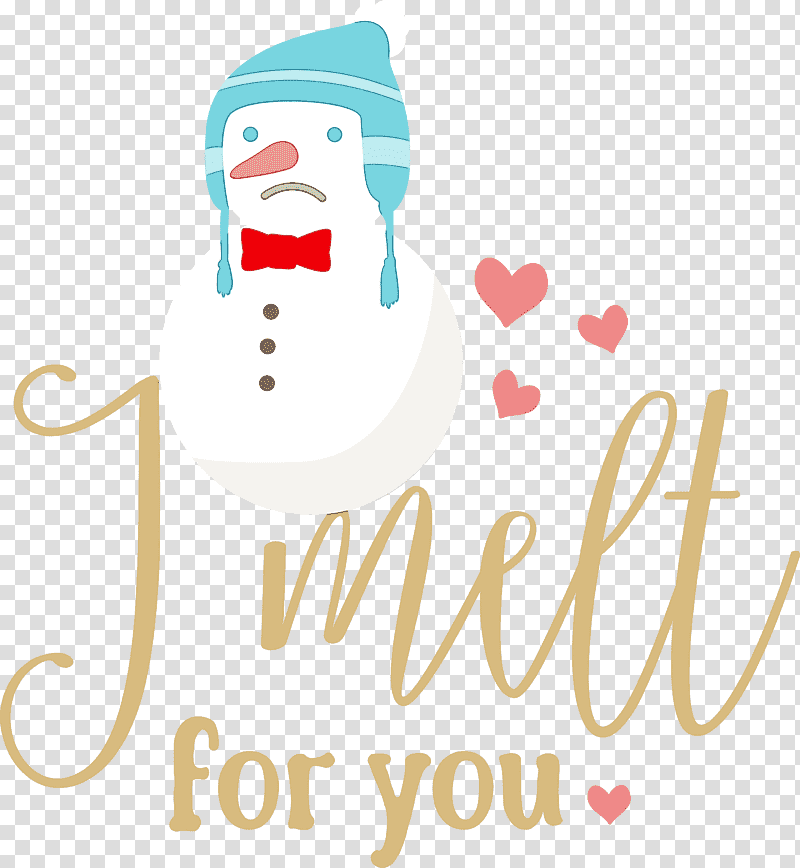 Christmas Day, I Melt For You, Snowman, Winter
, Watercolor, Paint, Wet Ink transparent background PNG clipart