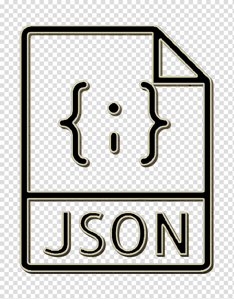 Json file icon File Type icon, Logo, Sign, Number, Line, Meter, Mathematics transparent background PNG clipart