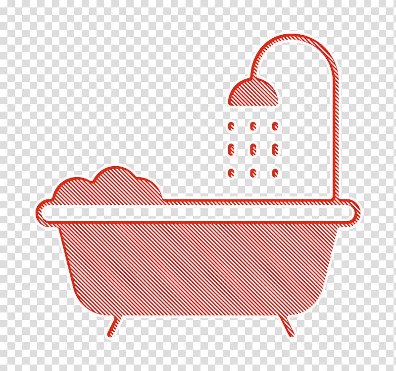 Bathtub icon Hotel services icon, Chair, Furniture, Cartoon, Line, Meter, Geometry transparent background PNG clipart