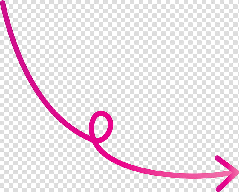 Curved Arrow, Pink, Line, Magenta transparent background PNG clipart
