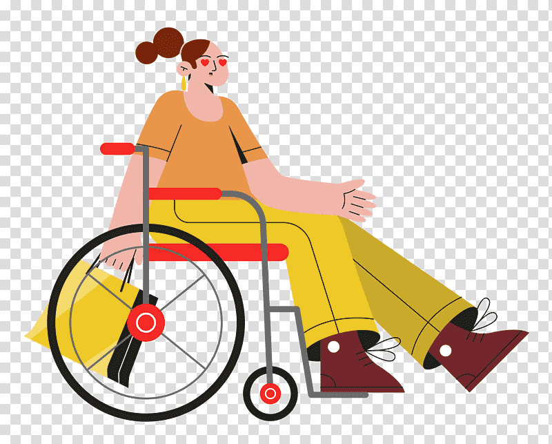 sitting on wheelchair wheelchair sitting, Cartoon transparent background PNG clipart