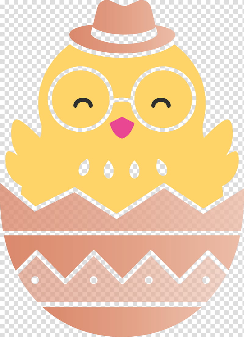 chick in eggshell easter day adorable chick, Pink, Owl, Yellow, Brown, Bird transparent background PNG clipart