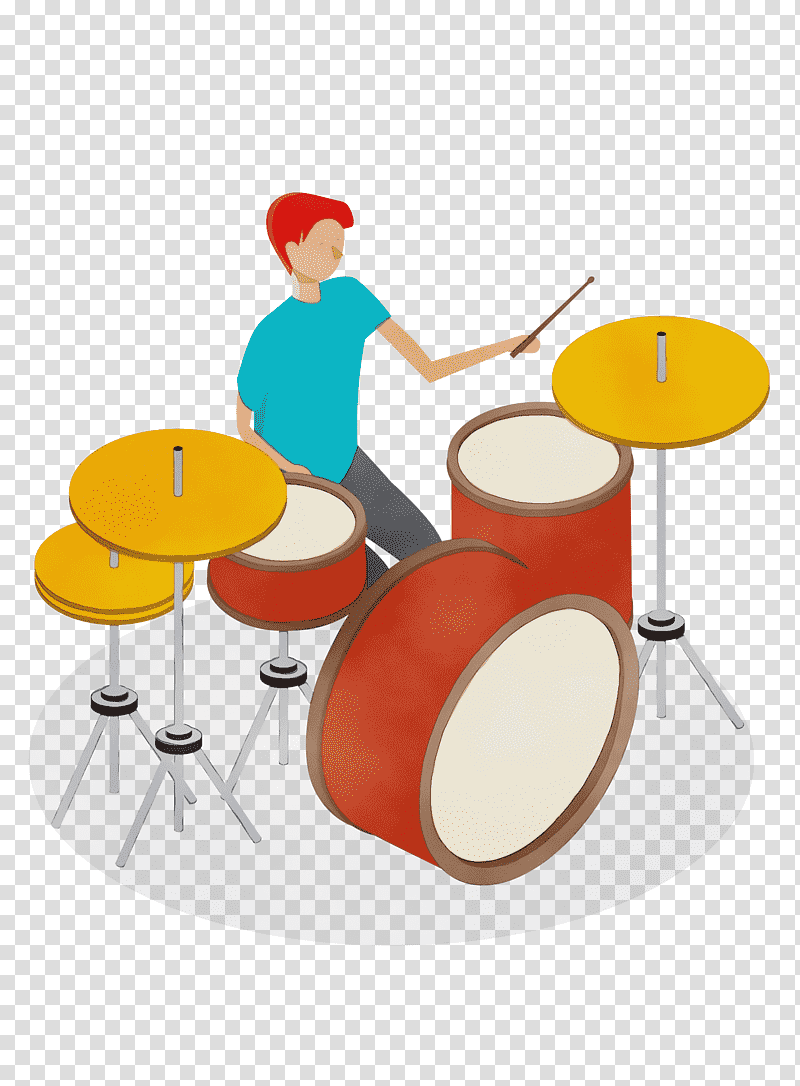 bass drum percussion drum timbales tom-tom drum, Watercolor, Paint, Wet Ink, Tomtom Drum, Hand Drum, Cartoon transparent background PNG clipart