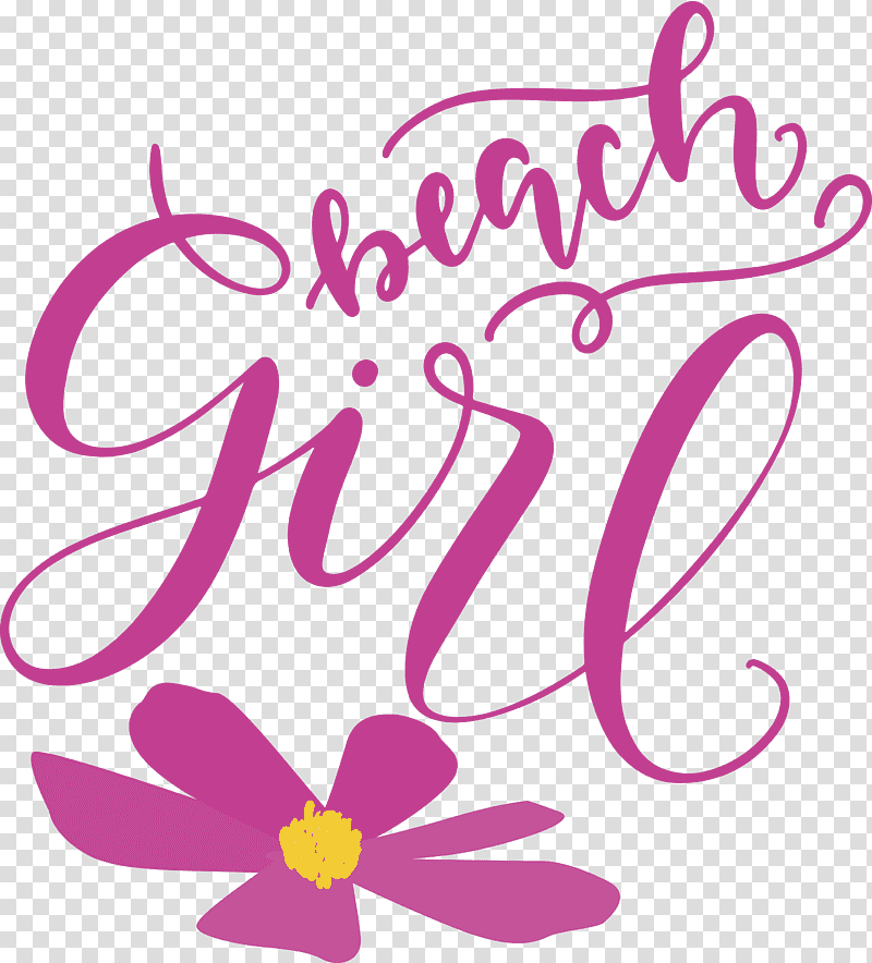Beach Girl Summer, Summer
, Cut Flowers, Floral Design, Cartoon, Petal, Lilac transparent background PNG clipart