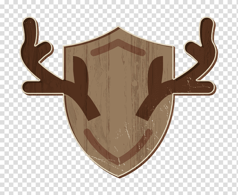 Outdoors icon Hunting trophy icon Horns icon, Antler, Shield, Biology, Science transparent background PNG clipart