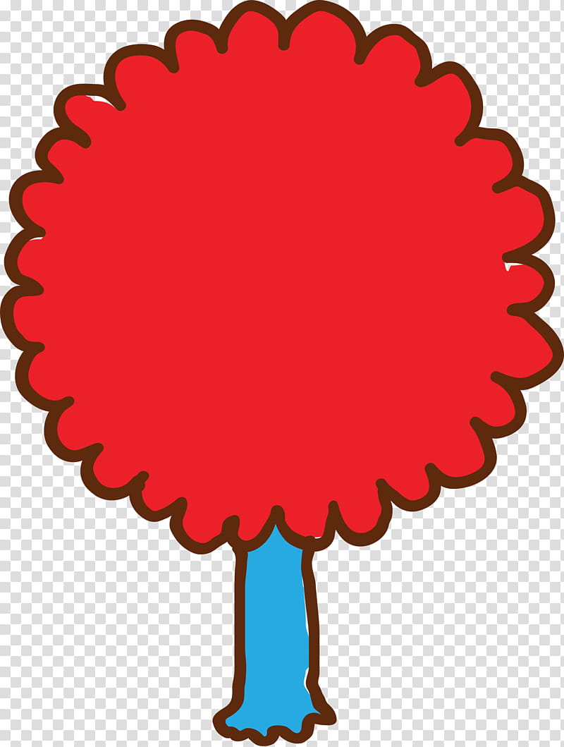 red baking cup, Cartoon Tree, Abstract Tree, Tree transparent background PNG clipart