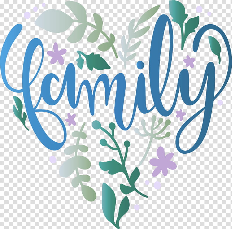 Family Day heart flower, Leaf, Text, Calligraphy, Logo, Plant transparent background PNG clipart