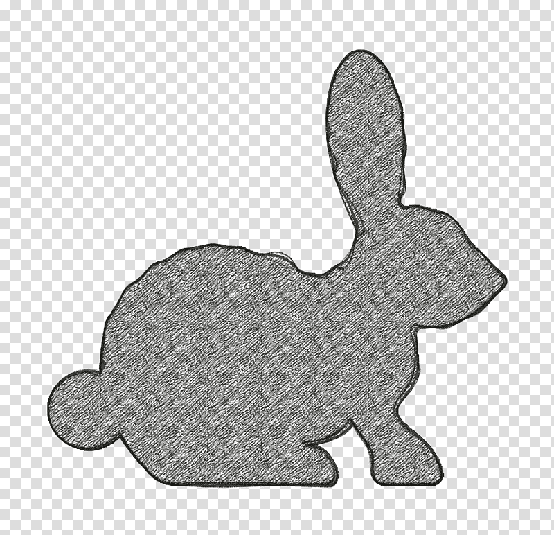 Pet Shop icon Rabbit icon, Dog, Tail, Cartoon, Black, Biology transparent background PNG clipart