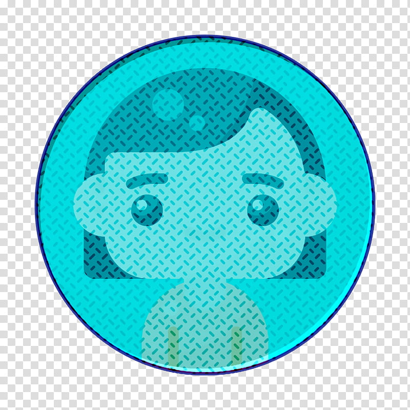 Woman icon Avatars icon Girl icon, Aqua, Green, Turquoise, Teal, Cartoon, Circle, Smile transparent background PNG clipart